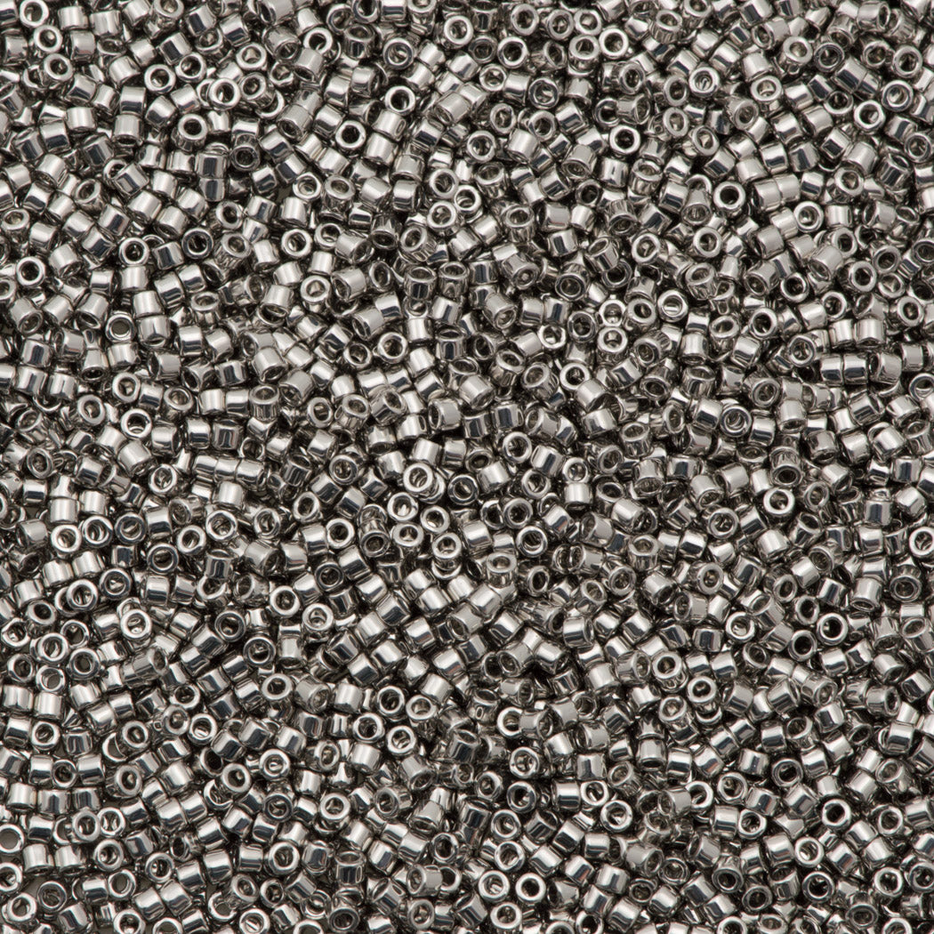 25g Miyuki Delica Seed Bead 11/0 Palladium Plated DB38