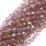 100 Czech Fire Polished 4mm Round Bead Alexandrite Celsian (20220Z)