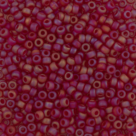 Miyuki Round Seed Bead 6/0 Matte Ruby AB (141FR)