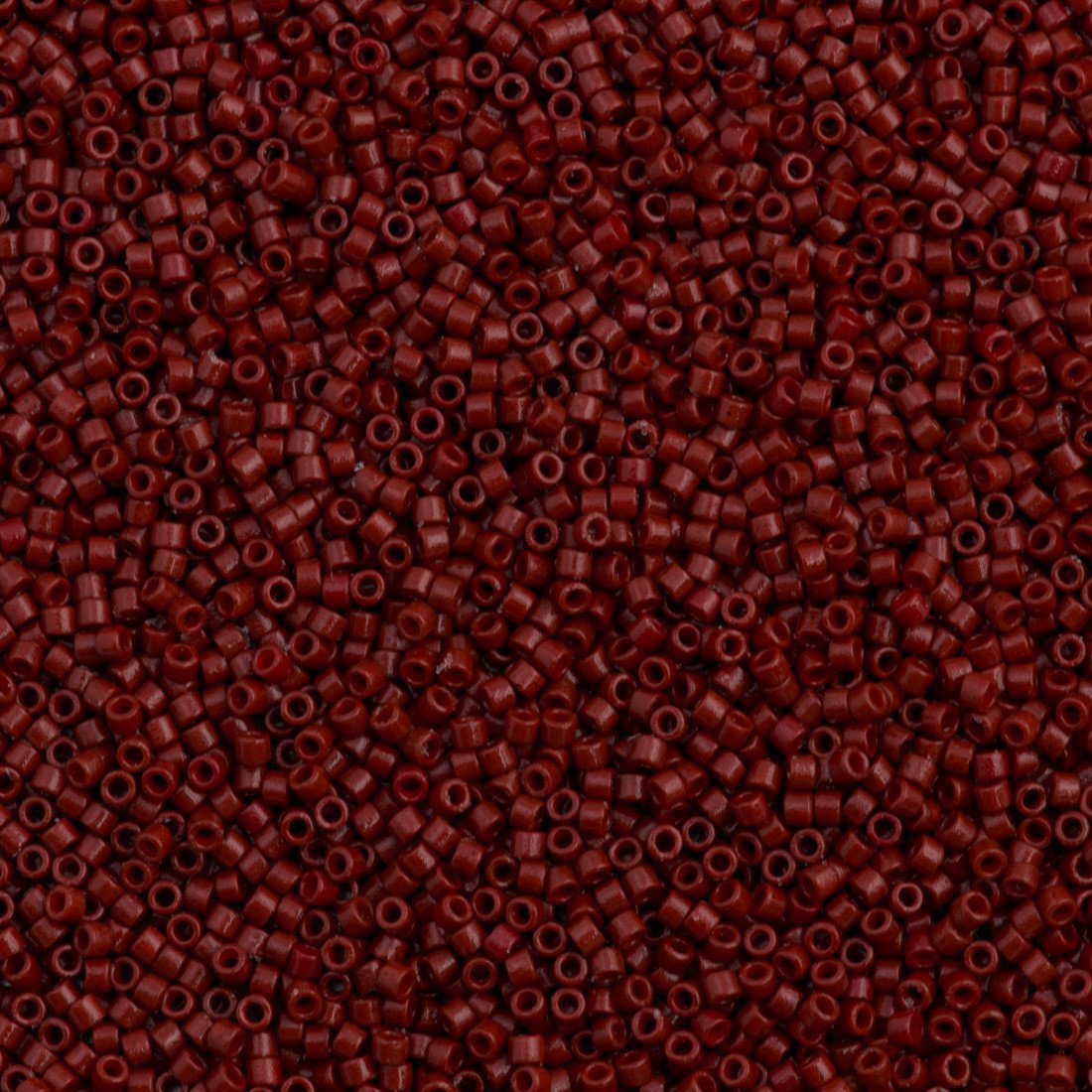 25g Miyuki Delica Seed Bead 11/0 Duracoat Dyed Opaque Maroon DB2120