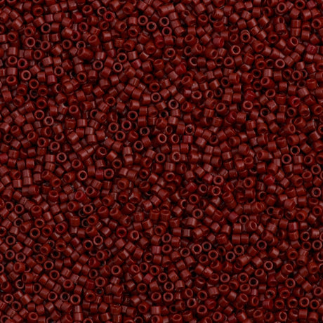 25g Miyuki Delica Seed Bead 11/0 Duracoat Dyed Opaque Maroon DB2120