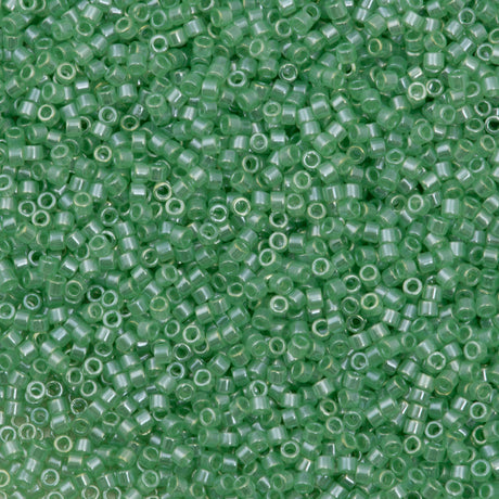 25g Miyuki Delica Seed Bead 11/0 Crystal Glazed Luster Cucumber DB1483