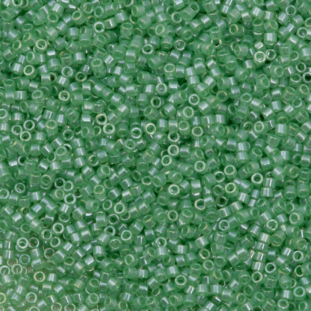 Miyuki Delica Seed Bead 11/0 Crystal Glazed Luster Cucumber 2-inch Tube DB1483