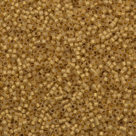 25g Miyuki Delica Seed Bead 11/0 24kt Gold Lined Opal DB230