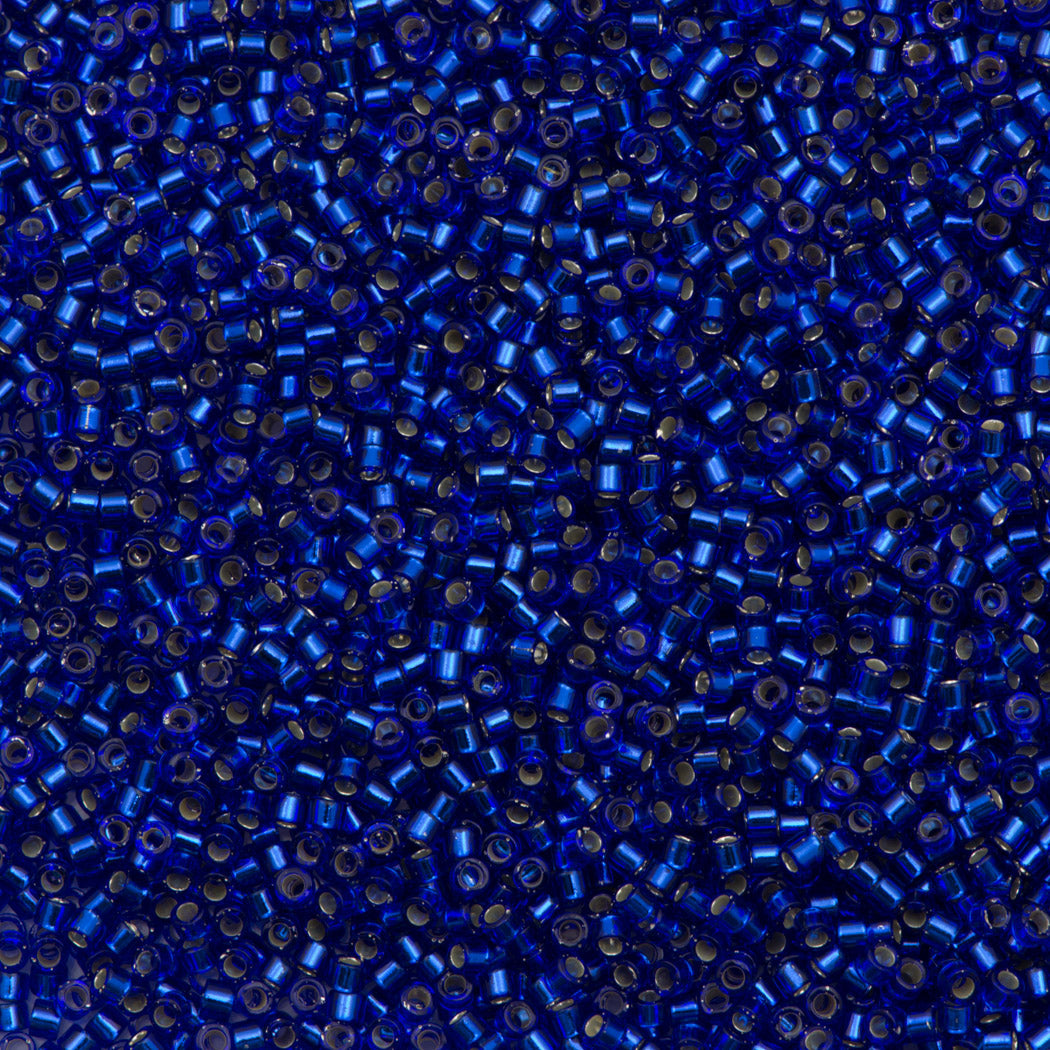 Miyuki Delica Seed Bead 11/0 Silver Lined Cobalt 2-inch Tube DB47