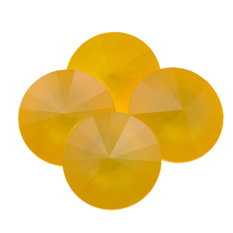 Four TRUE CRYSTAL 12mm Rivoli Buttercup (L124S)