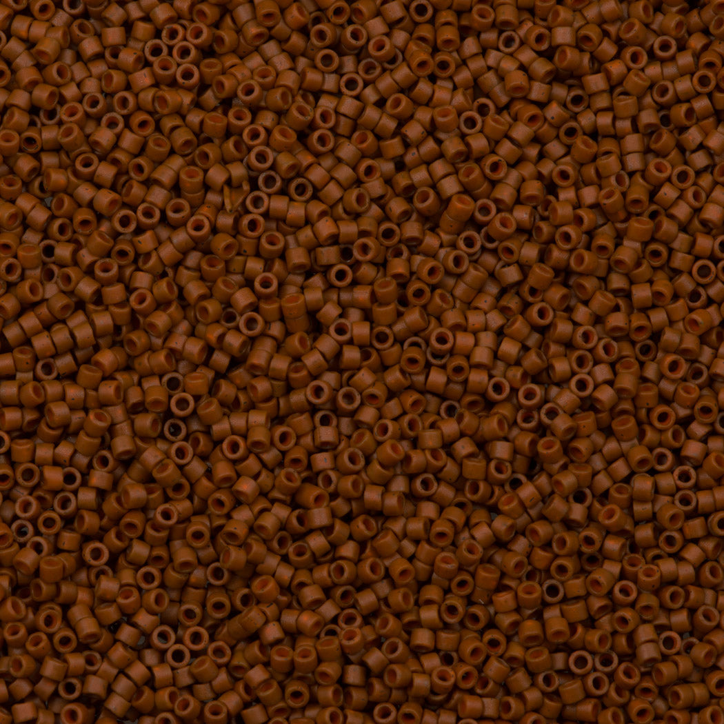 25g Miyuki Delica Seed Bead 11/0 Matte Opaque Dyed Rusty Brown DB794