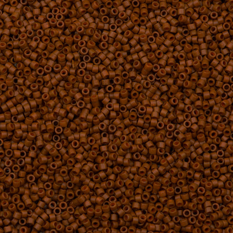 100g Miyuki Delica Seed Bead 11/0 Matte Opaque Dyed Rusty Brown DB794