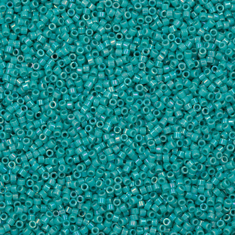 100g Miyuki Delica seed bead 11/0 Opaque Turquoise AB DB166