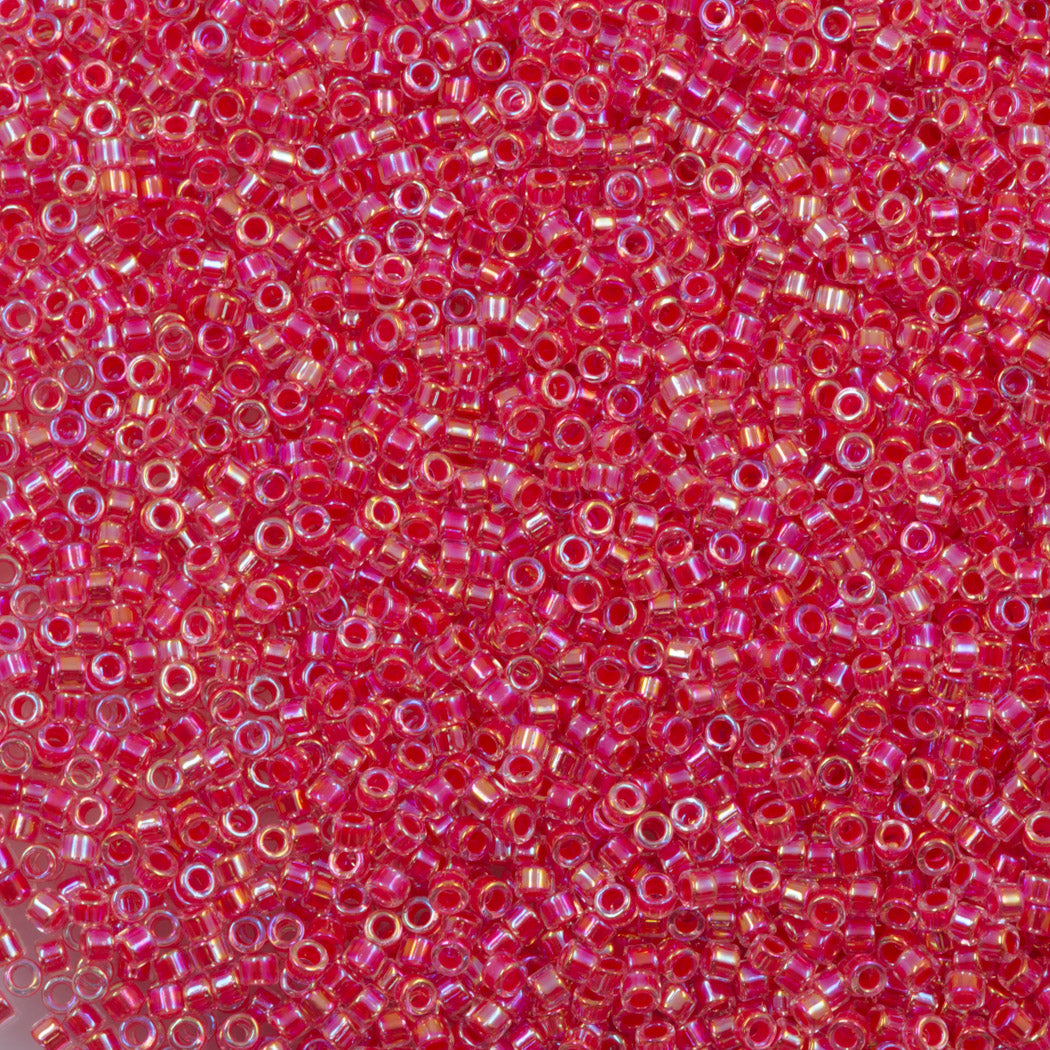 Miyuki Delica Seed Bead 11/0 Light Cranberry AB 2-inch Tube DB75