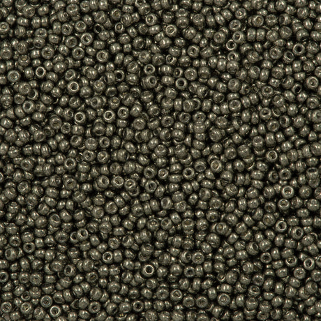 50g Miyuki Round Seed Bead 11/0 Galvanized Dark Steel (1087)