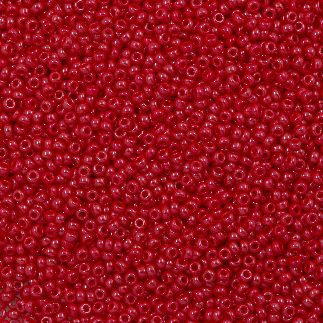 50g Miyuki Round Seed Bead 11/0 Opaque Red Luster (426)