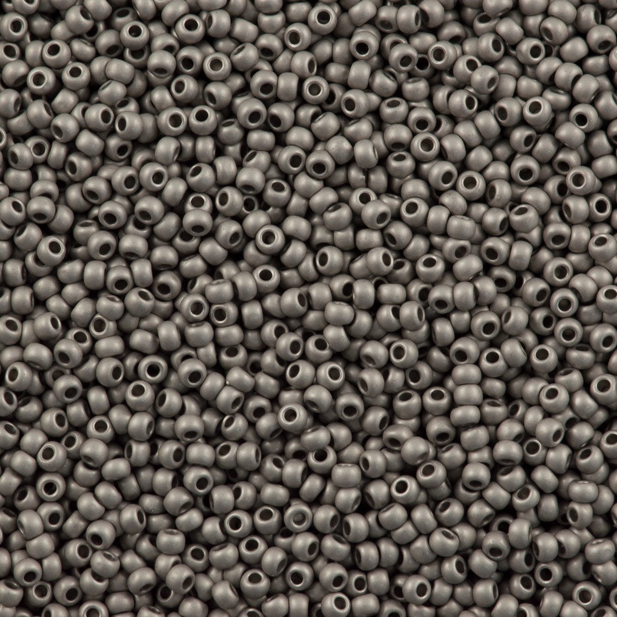 50g toho Round Seed Bead 8/0 Metallic Matte Antique Silver (566)