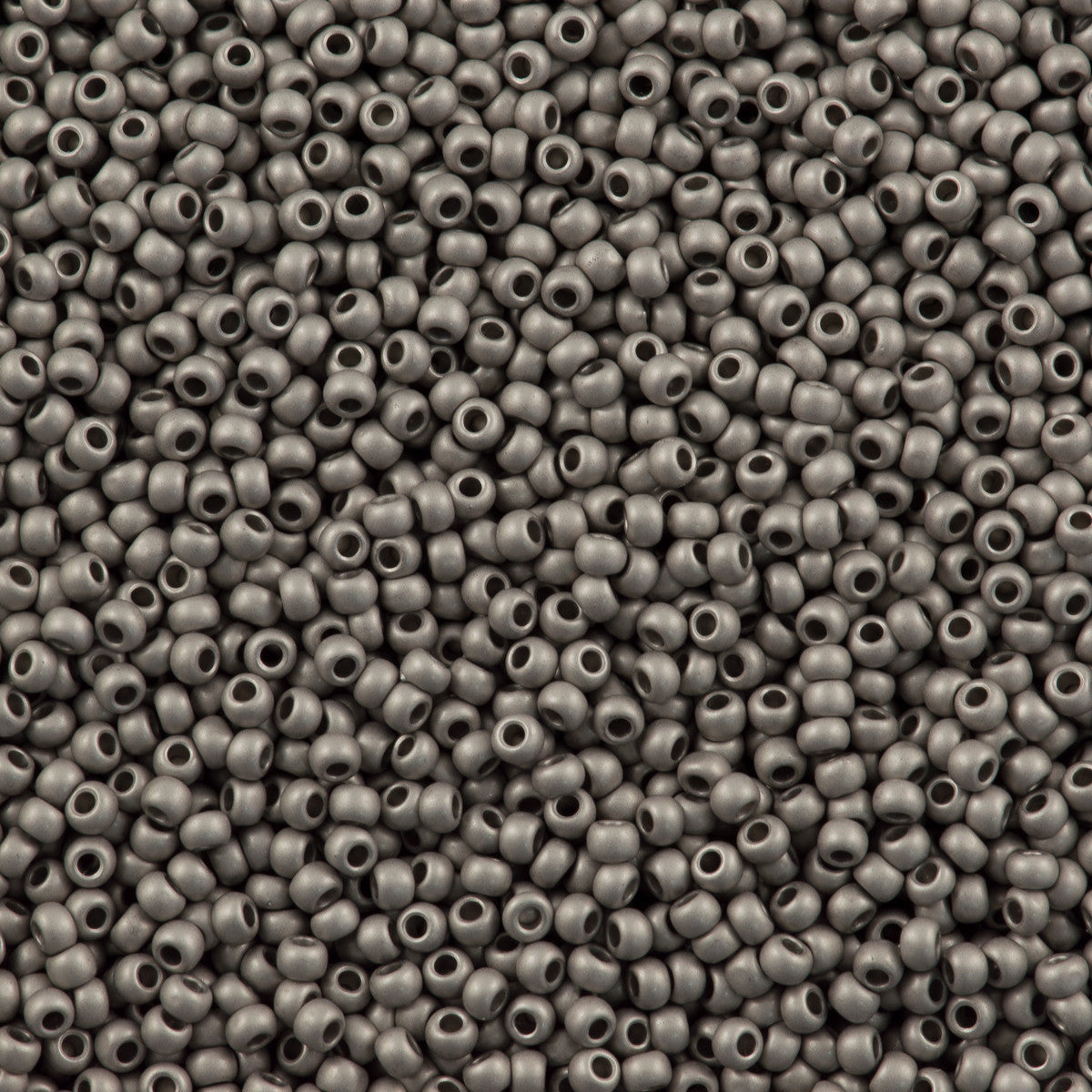 Toho Round Seed Bead 8/0 Metallic Matte Antique Silver 2.5-inch tube (566)