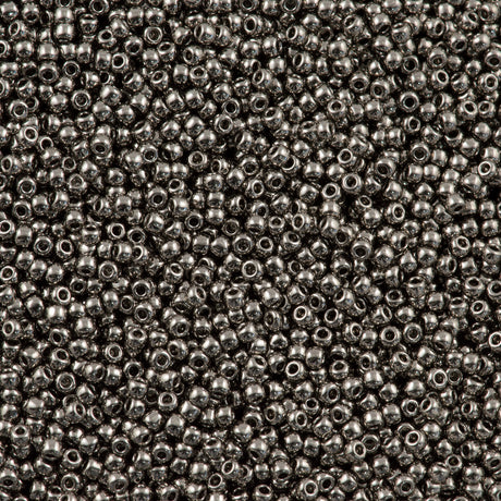 Toho Round Seed Bead 8/0 Nickel Plated 2.5-inch tube (711)