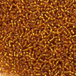 Miyuki Round Seed Bead 11/0 Silver Lined Topaz 22g Tube (2422)