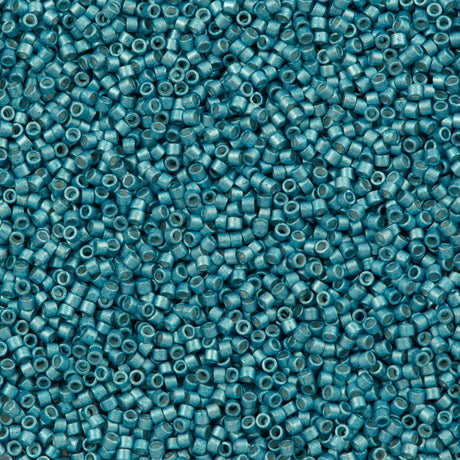 25g Miyuki Delica seed bead 11/0 Galvanized Dark Aqua DB1183