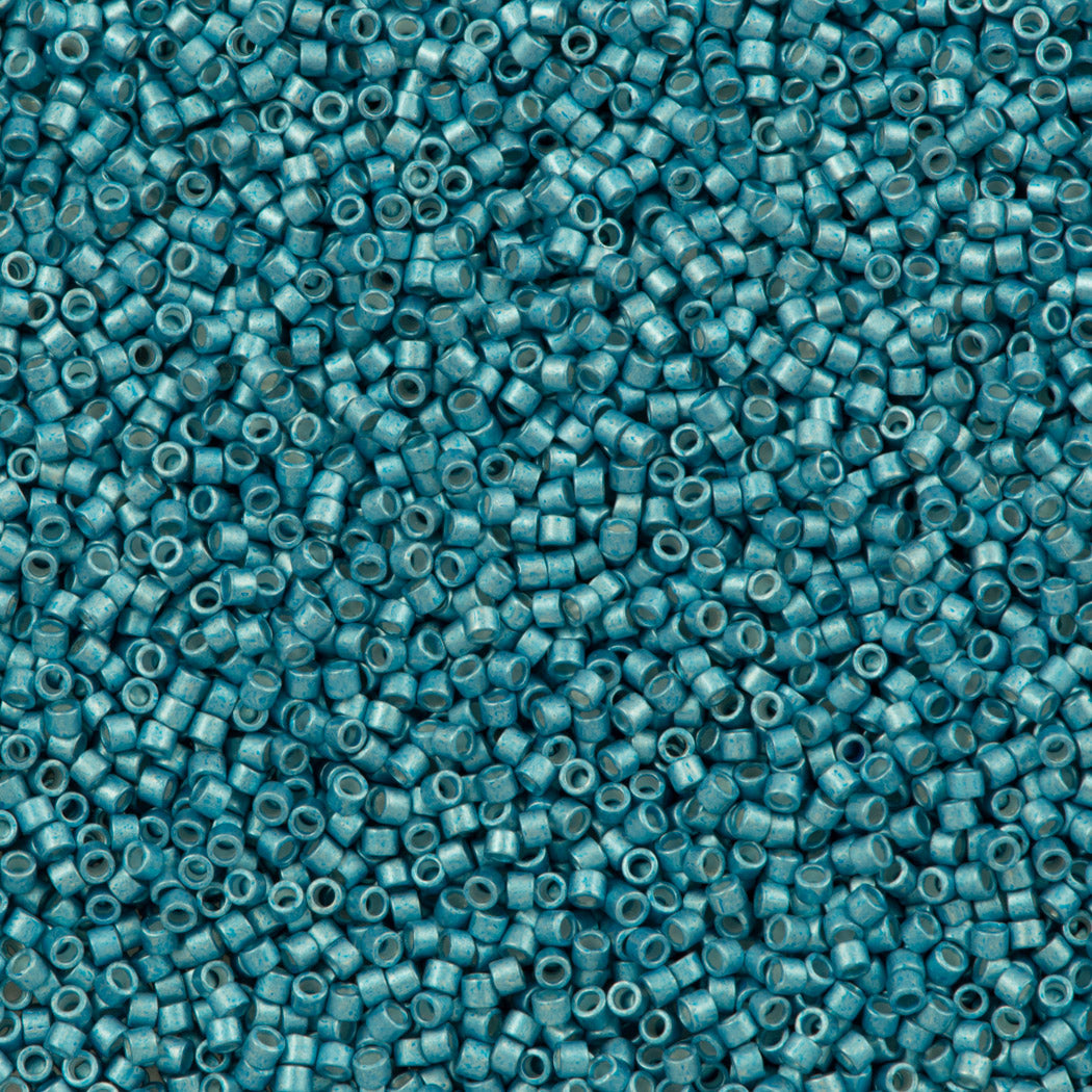 Miyuki Delica Seed Bead 11/0 Galvanized Dark Aqua 2-inch Tube DB1183