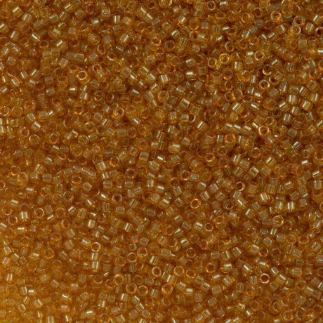 25g Miyuki Delica Seed Bead 11/0 Transparent Yellow Gold Luster DB119