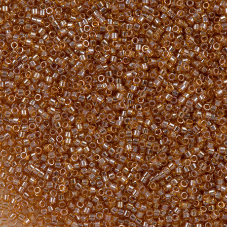 25g Miyuki Delica Seed Bead 11/0 Transparent Topaz Luster DB1221