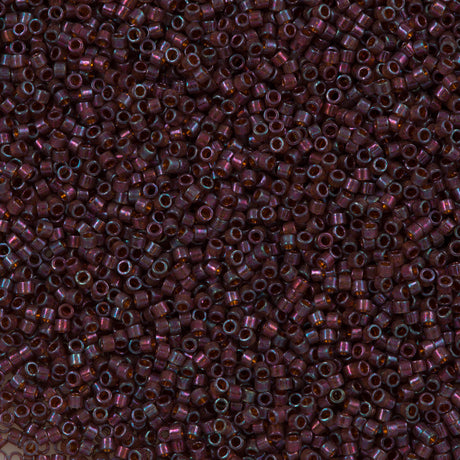 25g Miyuki Delica seed bead 11/0 Pink Luster Topaz DB129