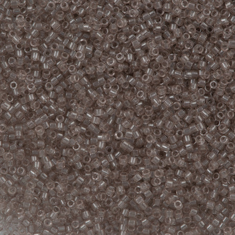 25g Miyuki Delica Seed Bead 11/0 Crystal Glazed Smoke DB1416