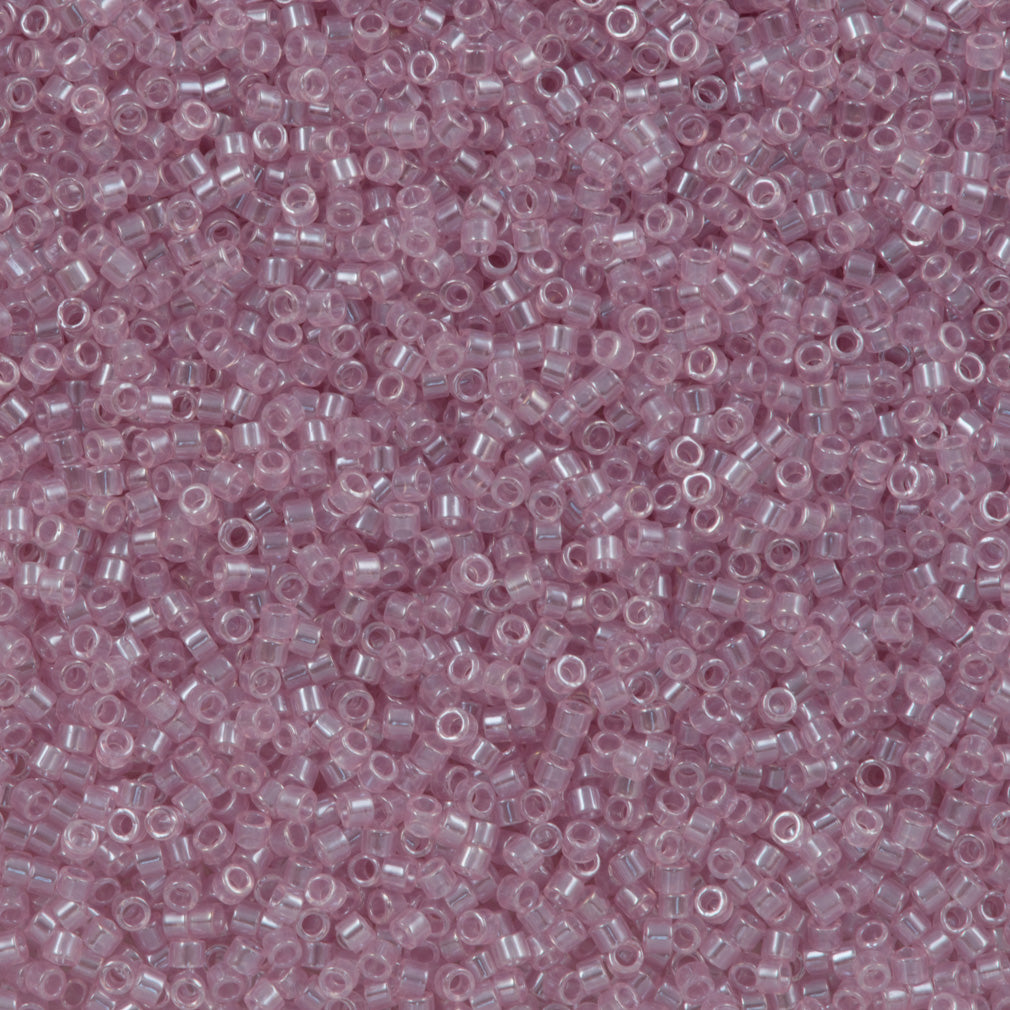 Miyuki Delica Seed Bead 11/0 Rose Quartz Crystal Glazed Luster 2-inch Tube DB1472