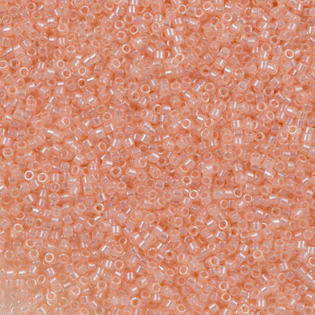 Miyuki Delica Seed Bead 11/0 Peach Blush Crystal Glazed Luster 7g Tube DB1479