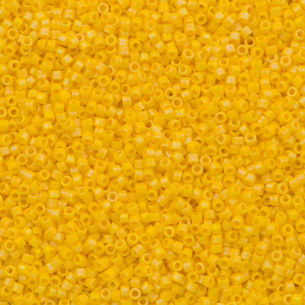 25g Miyuki Delica Seed Bead 11/0 Opaque Matte Canary AB DB1592