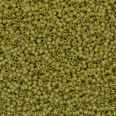 25g Miyuki Delica Seed Bead 11/0 Matte Opaque Glazed Spring Green DB2290