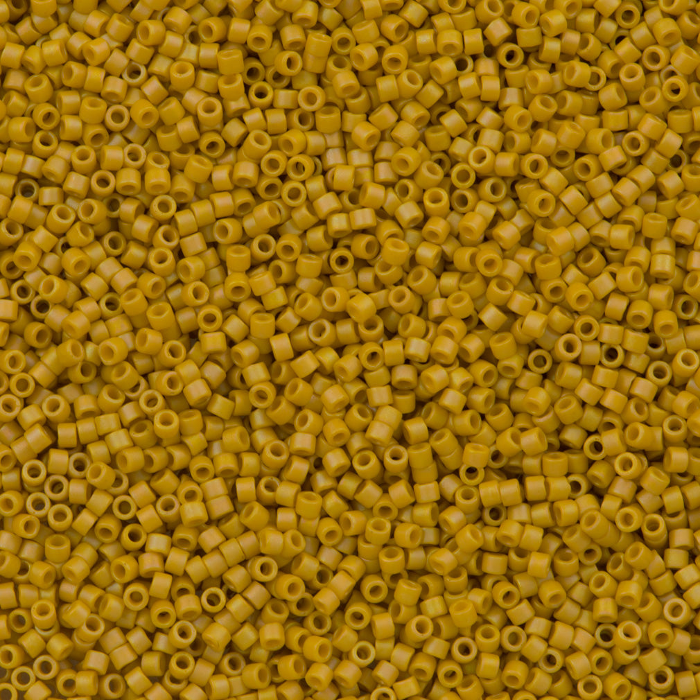 25g Miyuki Delica Seed Bead 11/0 Matte Opaque Glazed Citron AB DB2302