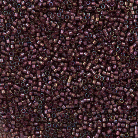 25g Miyuki Delica seed bead 11/0 Fancy Inside Dyed Old Rose DB2390