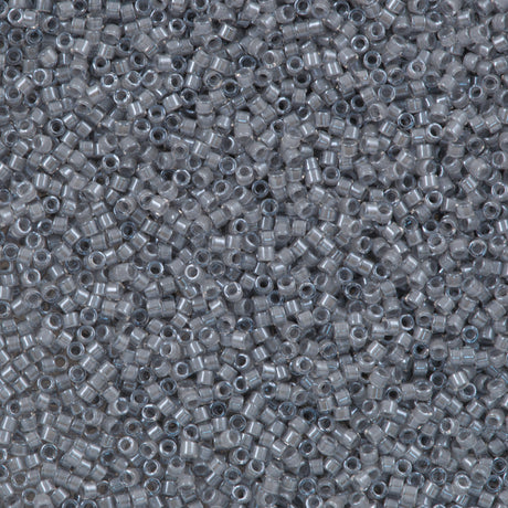 25g Miyuki Delica seed bead 11/0 Fancy Inside Dyed Pearl Grey DB2392