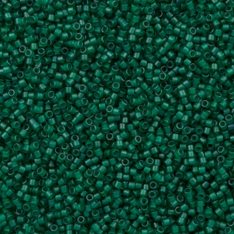 25g Miyuki Delica Seed Bead 11/0 Dyed Matte Transparent Emerald DB776