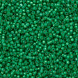 50g Miyuki Round Seed Bead 11/0 Silver Lined Dyed Green (646)