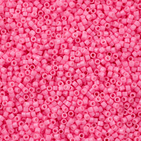 Miyuki Delica Seed Bead 11/0 Opaque Dyed Bright Rose 2-inch Tube DB1371