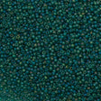 Miyuki Round Seed Bead 6/0 Transparent Matte Dark Green AB 20g Tube (147FR)