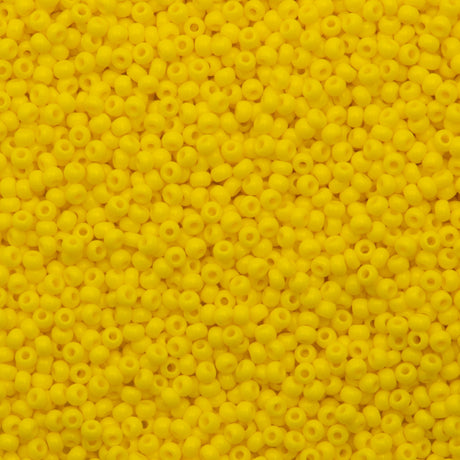 50g Czech Seed Bead 10/0 Opaque Dark Yellow (83130)