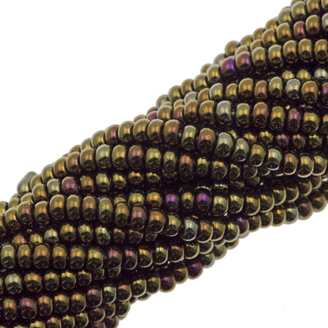 Czech Seed Bead 6/0 Brown Iris 1/2 Hank (59115)