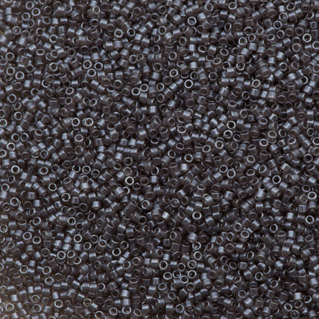 Miyuki Delica Seed Bead 11/0 Crystal Glazed Luster Deep Gray 2-inch Tube DB1486