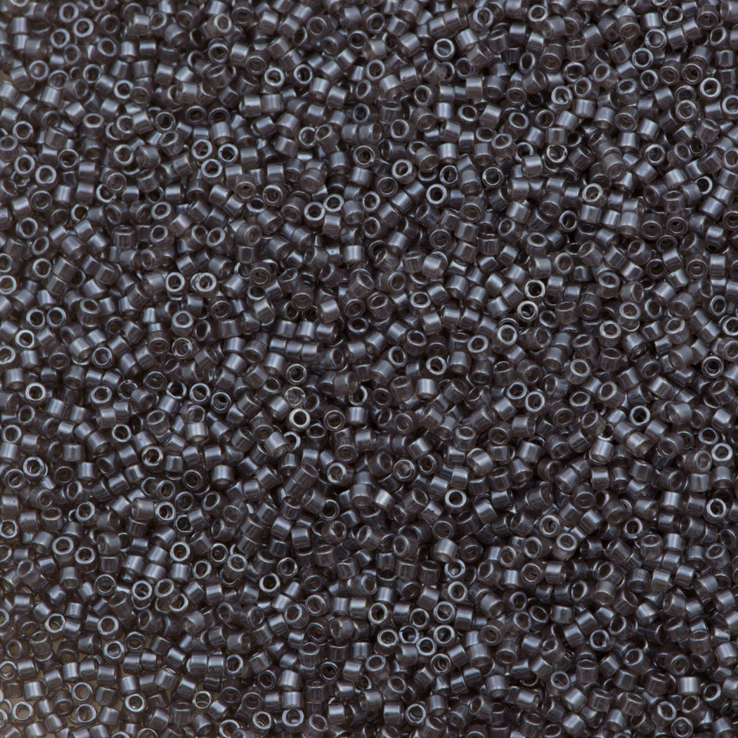 25g Miyuki Delica Seed Bead 11/0 Crystal Glazed Luster Deep Gray DB1486