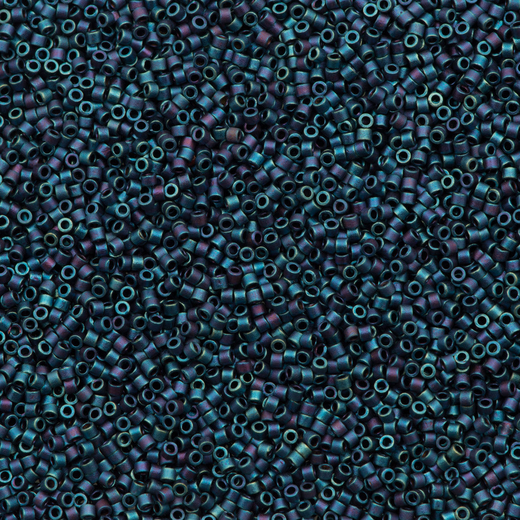 Miyuki Delica Seed Bead 11/0 Matte Metallic Blue AB 2-inch Tube DB325