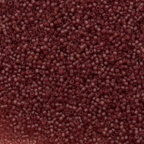 Miyuki Delica Seed Bead 11/0 Matte Transparent Dyed Salmon 2-inch Tube DB773