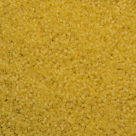 Miyuki Delica Seed Bead 15/0 Matte Transparent Yellow AB 2-inch Tube DBS854