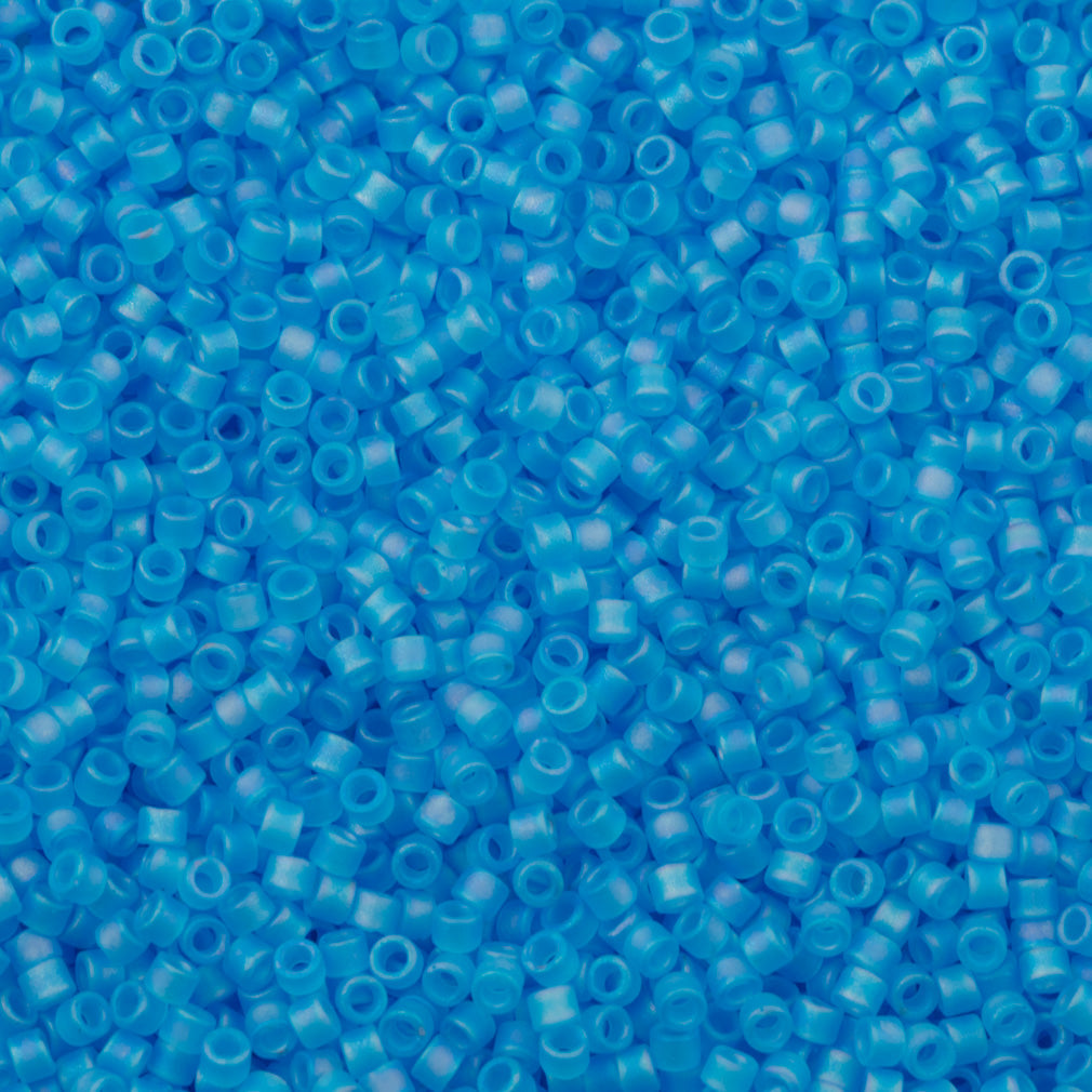 25g Miyuki Delica Seed Bead 11/0 Matte Dark Aqua AB DB1284