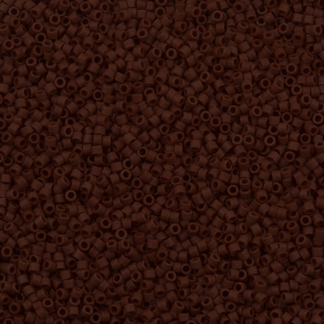 25g Miyuki Delica seed bead 11/0 Opaque Matte Espresso Bean DB1584