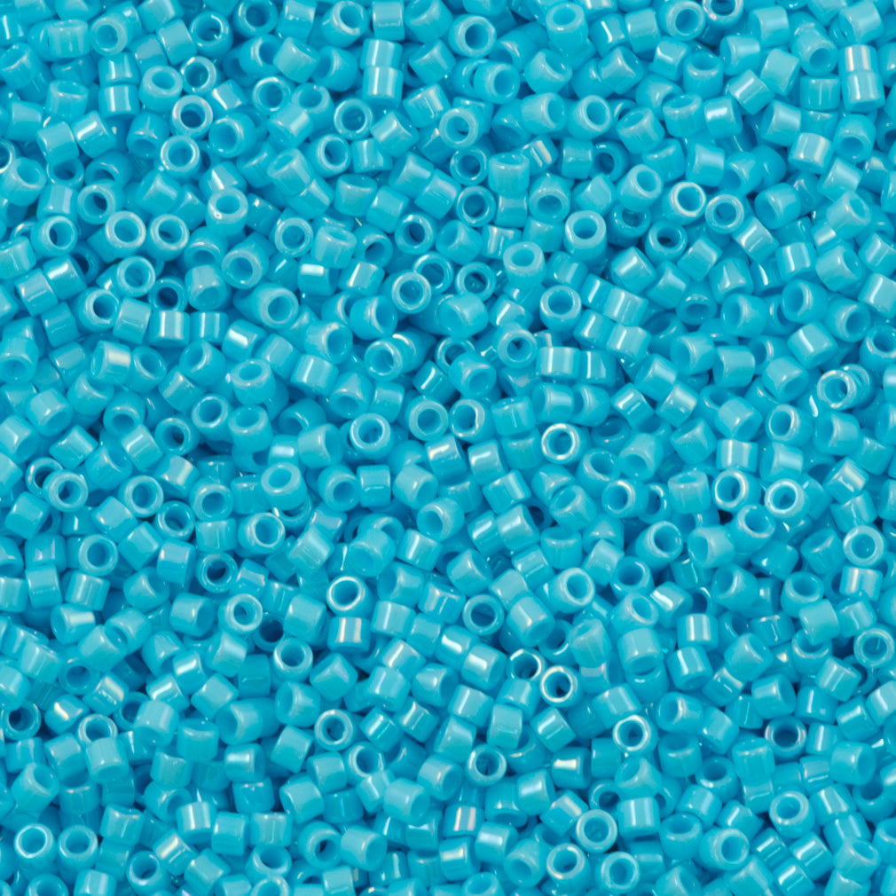 25g Miyuki Delica Seed Bead 11/0 Opaque Sky Blue AB DB215