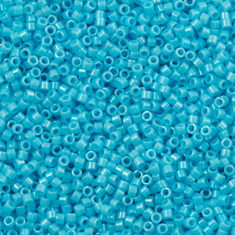 Miyuki Delica Seed Bead 11/0 Opaque Sky Blue AB 2-inch Tube DB215