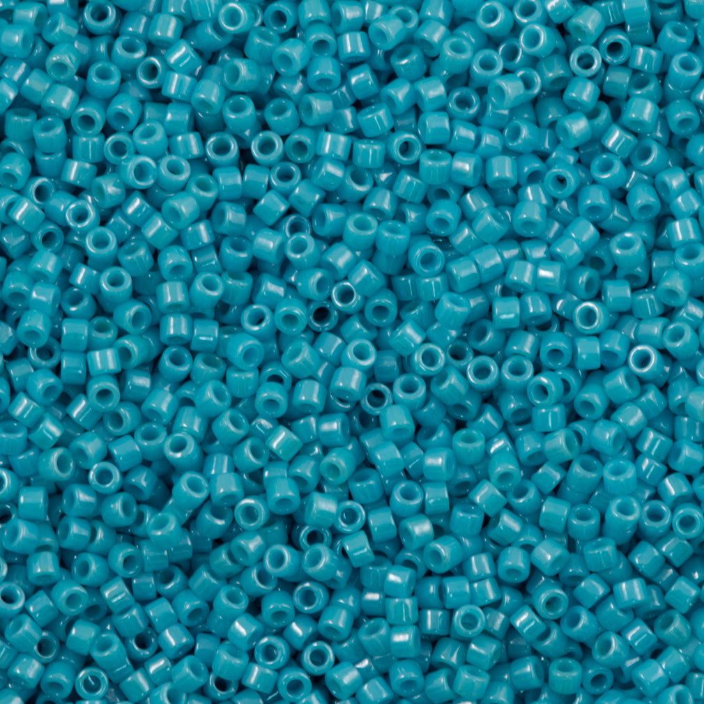 Miyuki Delica Seed Bead 11/0 Opaque Light Blue Glazed Luster 2-inch Tube DB218