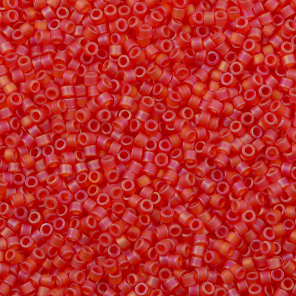 25g Miyuki Delica Seed Bead 11/0 Matte Transparent Berry AB DB856